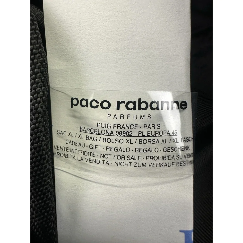 Paco Rabanne Parfums XL Black Weekender Bag PR Logo Fragrance Promo Travel